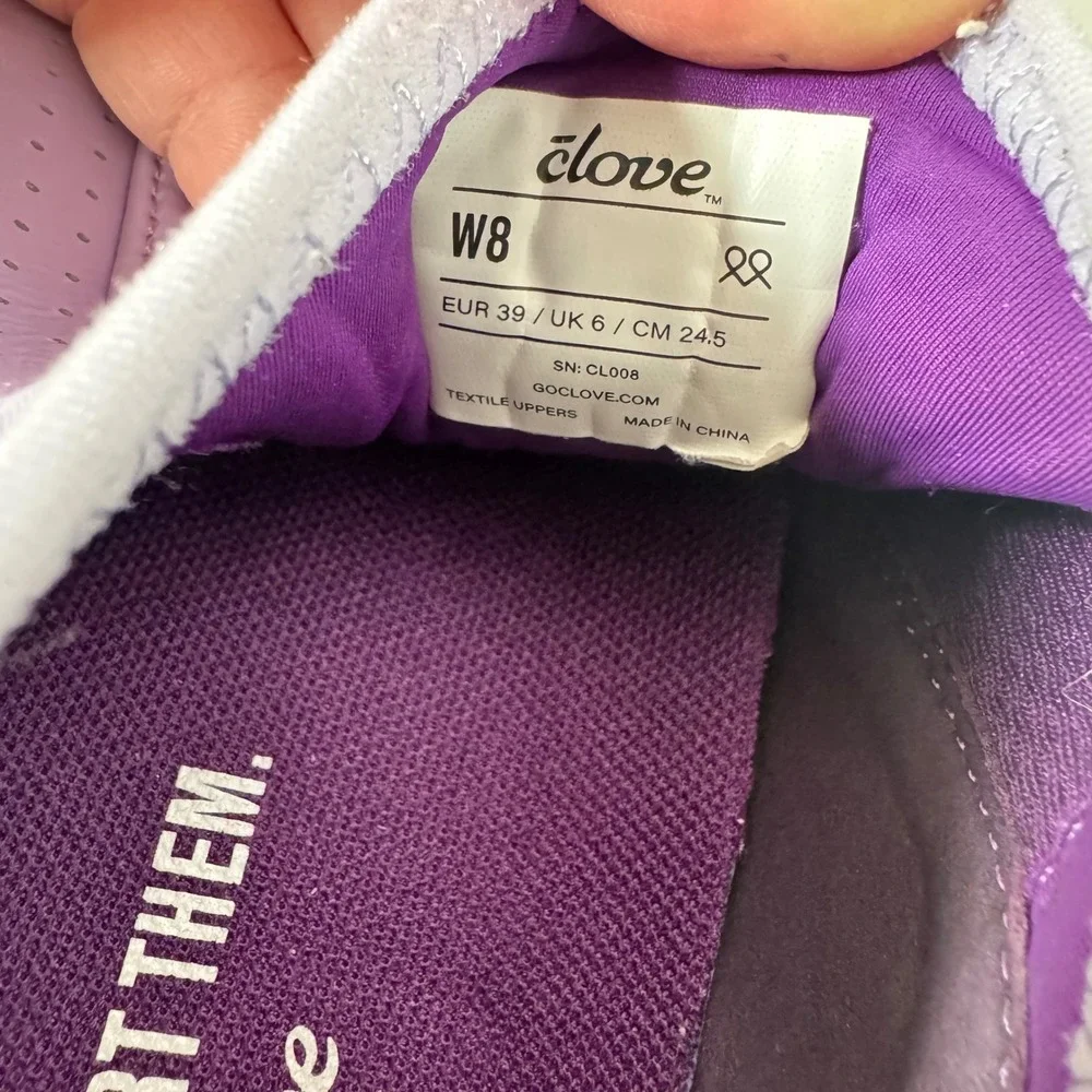 Clove Lilac Sneakers Comfort Shoes Bungee Laces Pull On Nursing Healthcare 8‎